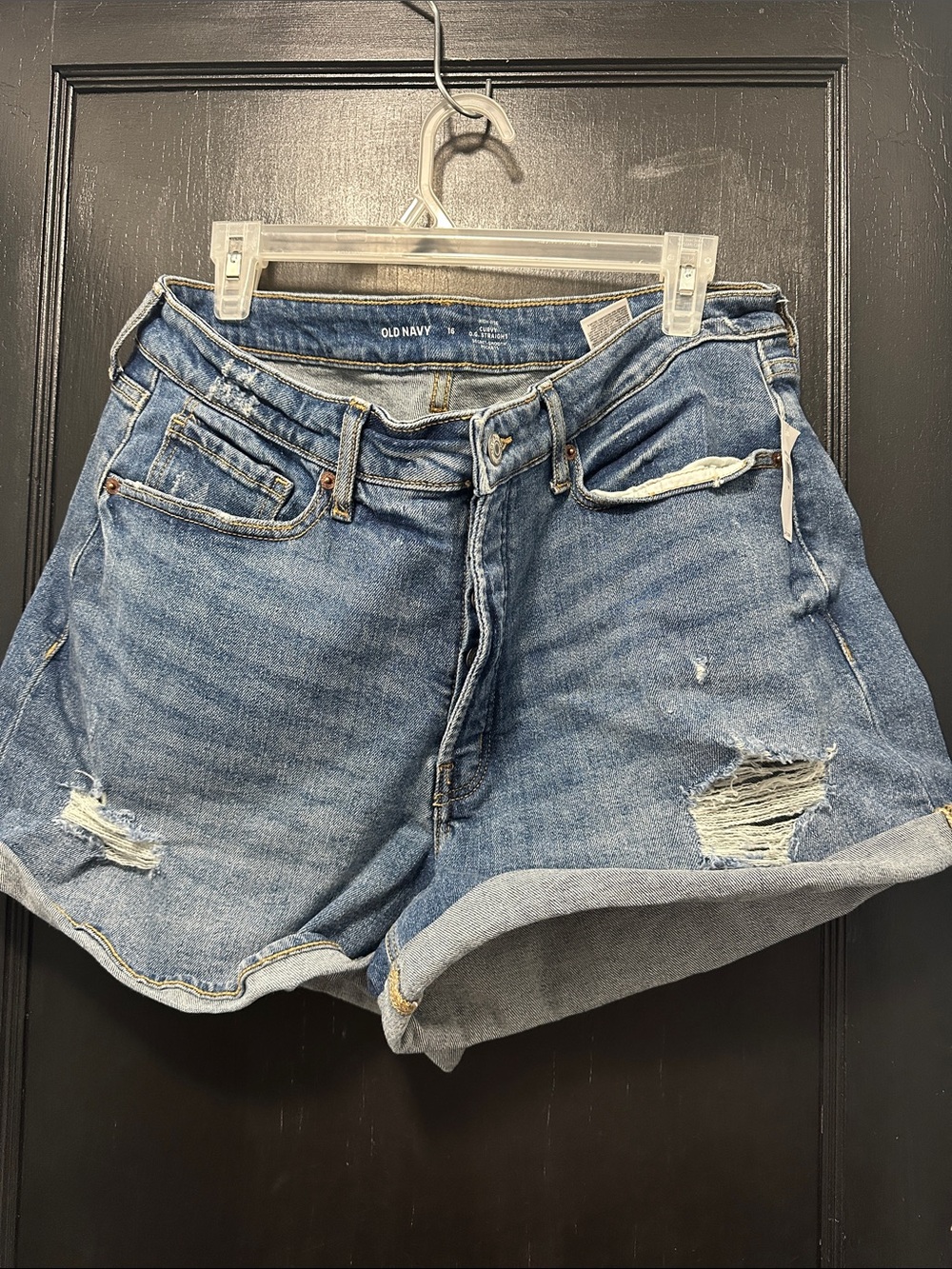 Old Navy Women's Blue Distressed Denim Shorts